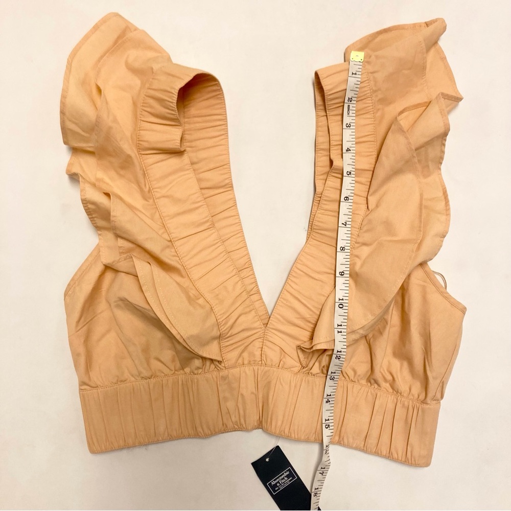Aber­crom­bie & Fitch | Drama Collar | Ruffle Poplin |  Crop Top | Size M - Picture 11 of 12